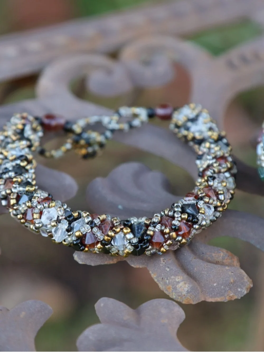 Multicolor Beaded Women's Bracelets - Handmade Seed Beads - Picture 4 of 5